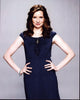 Lennon Parham in blue dress photo print