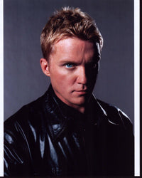 Anthony Michael Hall headshot photo print in black leather jacket.