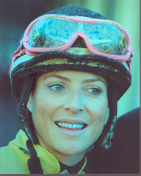 Chantal Sutherland in helmet and goggles photo print.