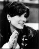 Sandra Bullock black and white photo print in leather jacket