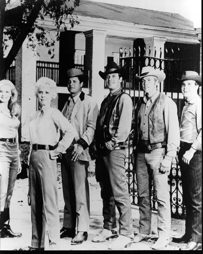 The Big Valley cast black and white photo print.