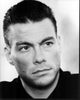 Jean-Claude Van Damme close-up black and white photo print
