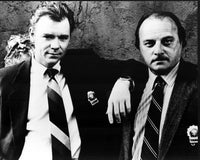 Black and white photo print of David Caruso and Dennis Franz from NYPD Blue