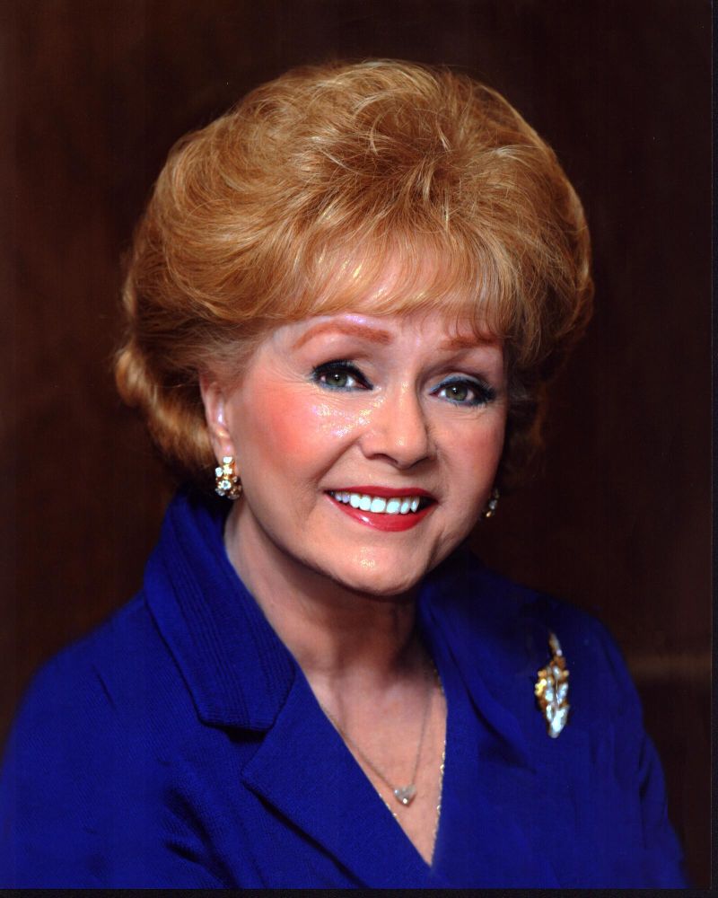 Debbie Reynolds headshot photo print in blue suit