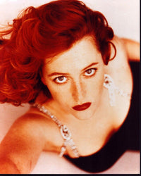 Gillian Anderson laying on side photo print, elegant and captivating.