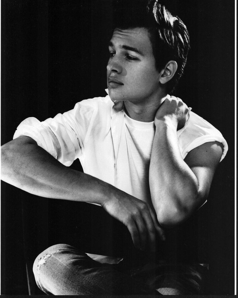 Ansel Elgort Black and White Photo Print - Holding Neck Pose