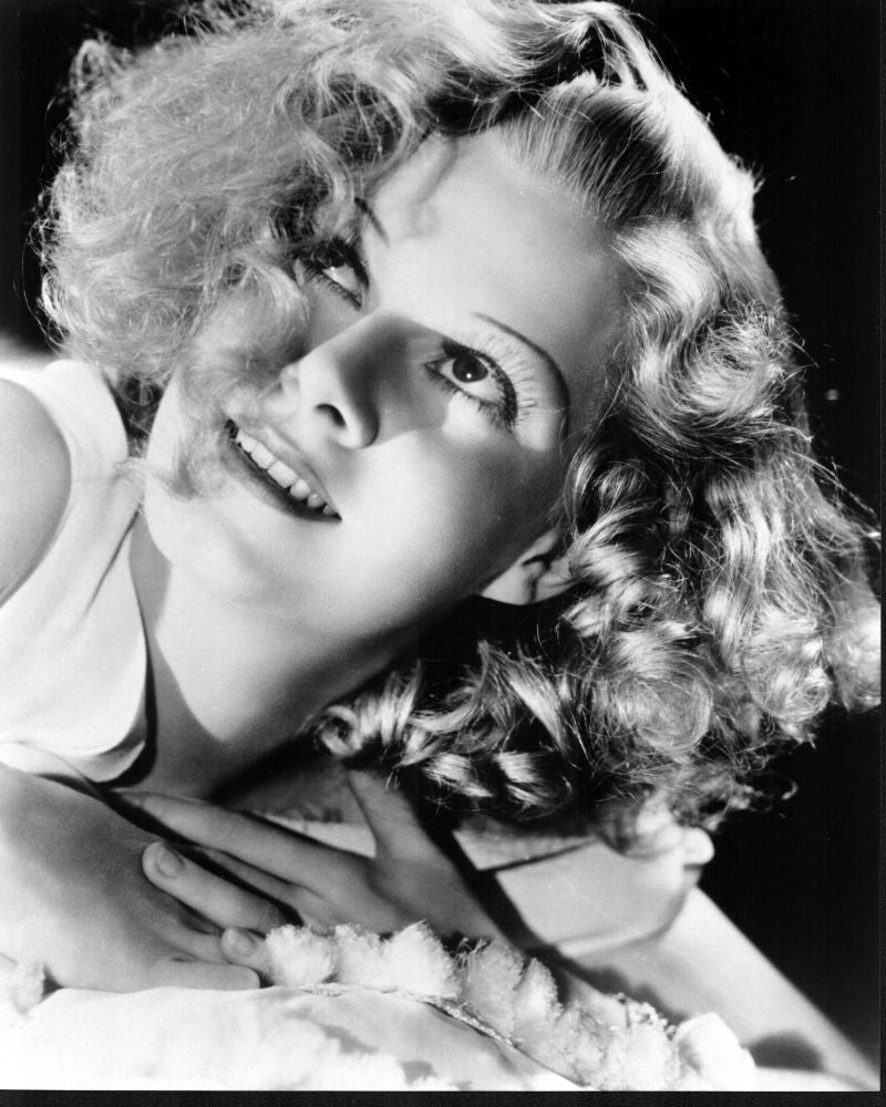 Jean Harlow Headshot Black and White Photo Print