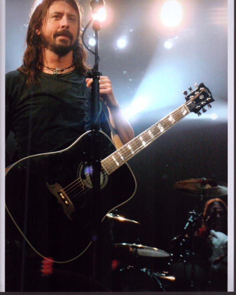 Dave Grohl On Stage With Acoustic Guitar Photo Print 8x10