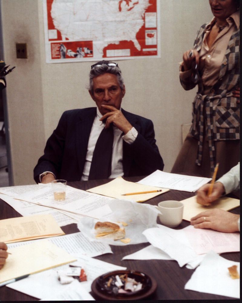 Peter Finch Sitting at Table in Network Photo Print from the movie Network.