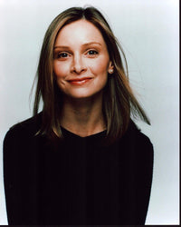 Calista Flockhart headshot photo print on white background.