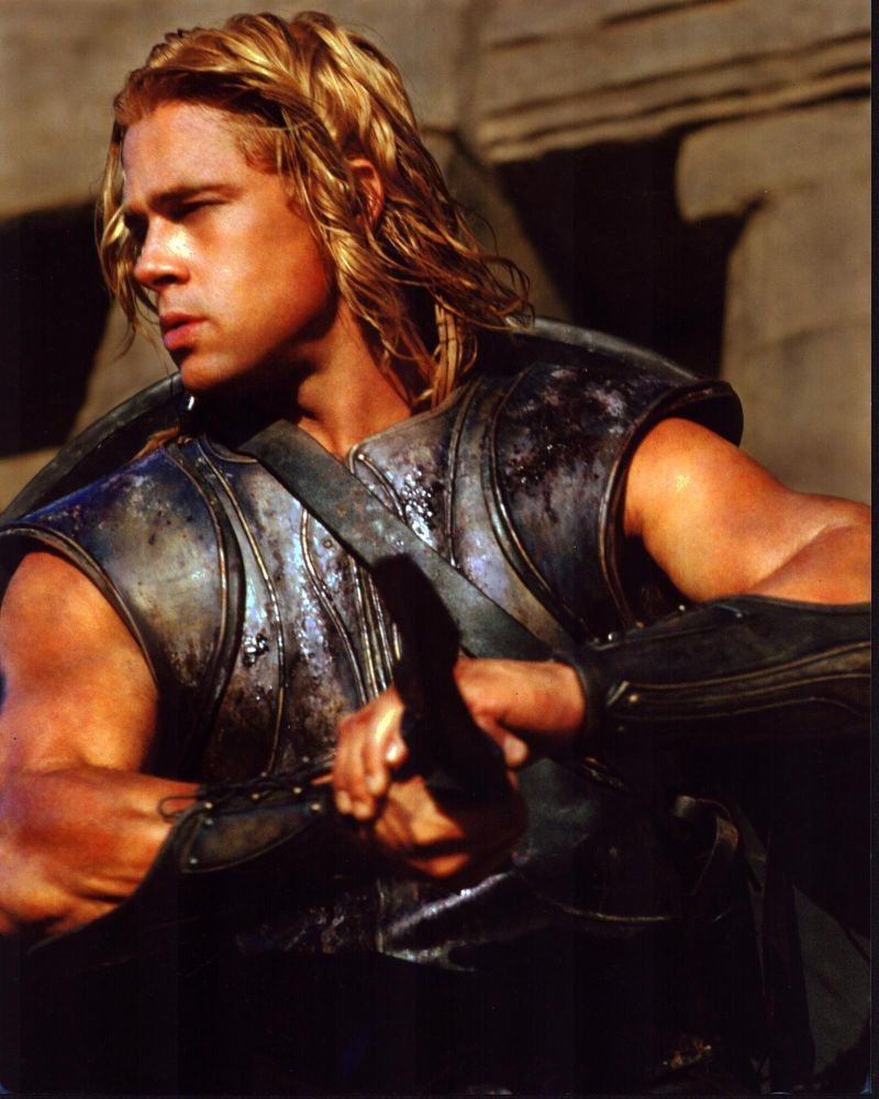 Brad Pitt Fighting In Troy Photo Print - 8x10