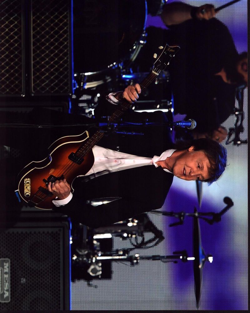 Paul McCartney performing on stage at Desert Trip concert photo print