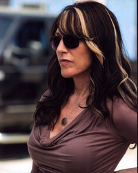Katey Sagal wearing sunglasses in Sons Of Anarchy photo print.