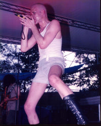 Peter Garrett on stage photo print showcasing dynamic performance.