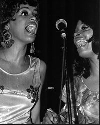 Marilyn McCoo and Florence LaRue black and white photo print