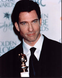 Dylan McDermott holding Golden Globe Award photo print