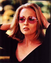 Faye Dunaway wearing pink sunglasses photo print