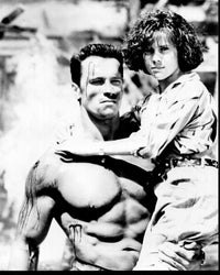 Arnold Schwarzenegger & Alyssa Milano Commando Photo Print (8x10)