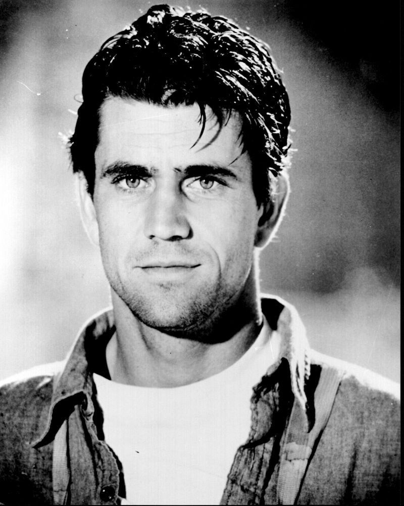 Mel Gibson In The River Black And White Photo Print