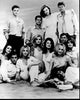 Black and white photo print of Melrose Place cast on the beach