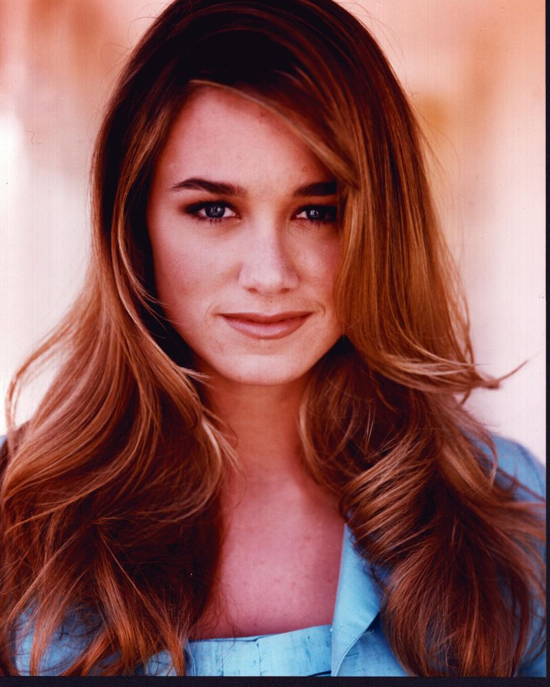 Christine Taylor headshot photo print in blue top