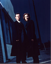 Robert Patrick and Gillian Anderson in Alley Photo Print from The X-Files