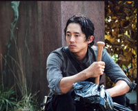 Photo print of Steven Yeun as Glenn Rhee with baseball bat from The Walking Dead.