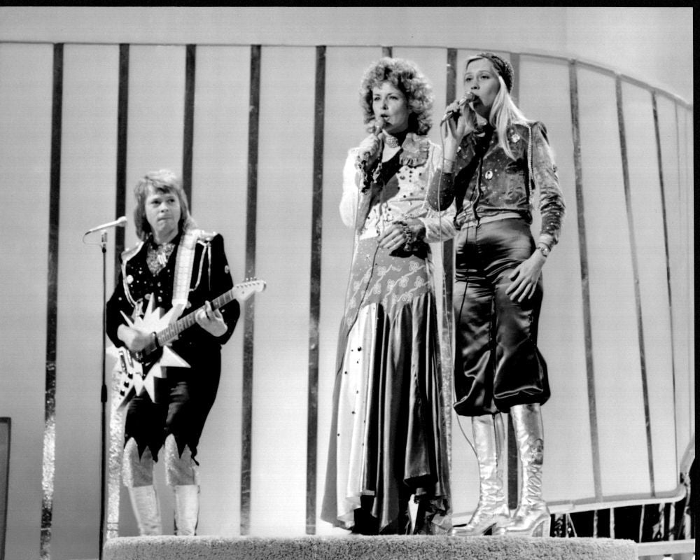 ABBA On Stage Black and White Photo Print - 8x10
