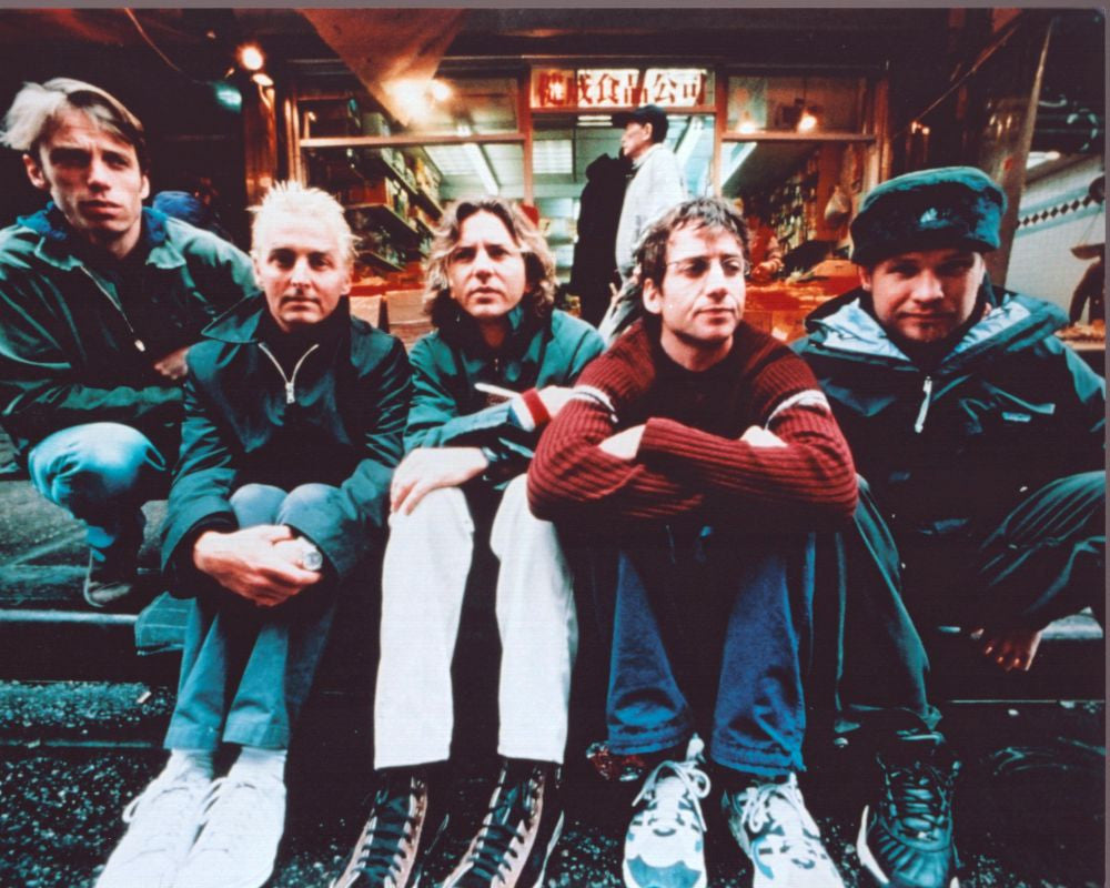 Pearl Jam Group Sitting On Curb Photo Print - 8x10