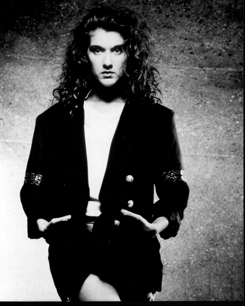 Celine Dion Black and White Photo Print in Oversized Blazer (8x10)