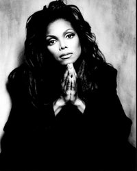Janet Jackson Black and White Photo Print - Hands Together (8x10)