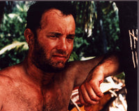 Tom Hanks leaning on tree photo print from Cast Away
