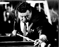 Jackie Gleason Shooting Pool in The Hustler Black and White Photo Print