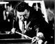 Jackie Gleason Shooting Pool in The Hustler Black and White Photo Print