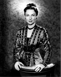 Agnes Moorehead in silk striped costume photo print