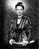 Agnes Moorehead in silk striped costume photo print