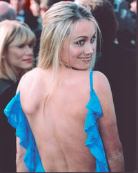 Christine Taylor Backless Blue Dress Photo Print - 8x10