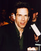 Ben Stiller photo print in black blazer with green shirt.