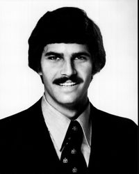 Mark Spitz black and white headshot photo print in suit and tie
