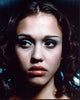 Close-up photo print of Jessica Alba looking to the side.