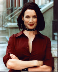 Shawnee Smith photo print featuring a red top and black choker.