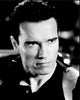 Arnold Schwarzenegger close-up black and white photo print from Eraser.