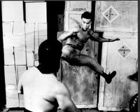 Jean-Claude Van Damme Double Impact Black and White Photo Print