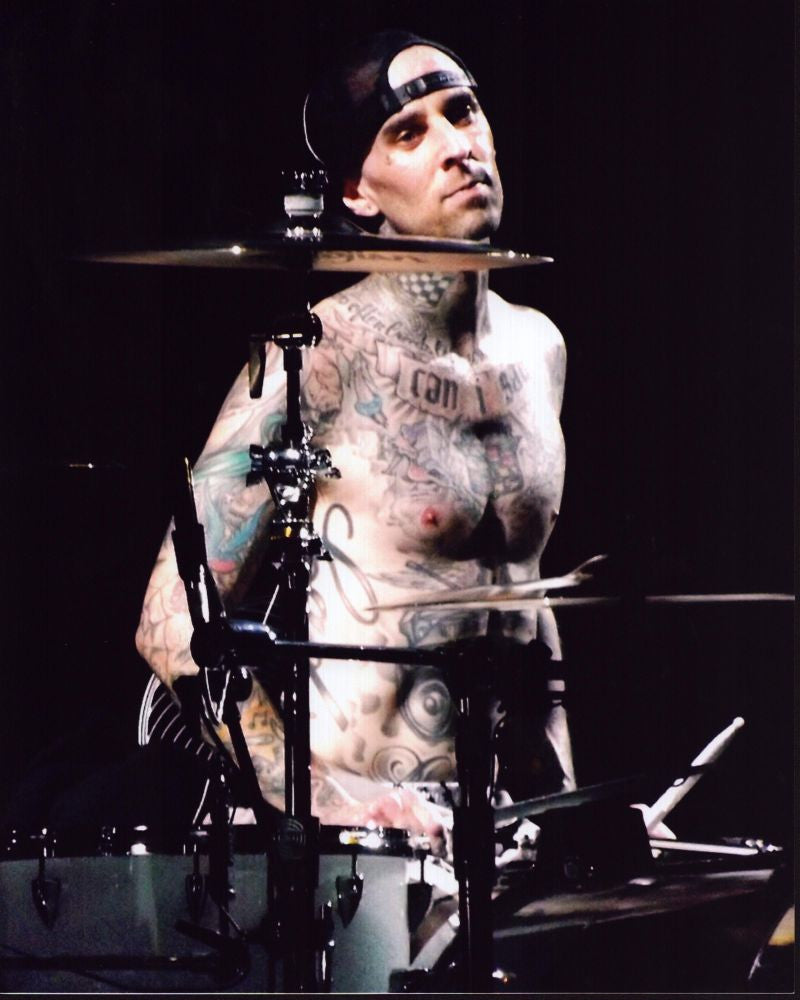 Travis Barker Shirtless On Stage Photo Print - 8x10