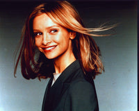 Calista Flockhart photo print in gray blazer