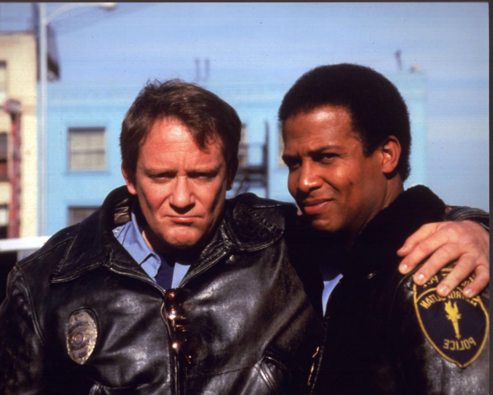 Charles Haid and Michael Warren in Hill Street Blues Photo Print