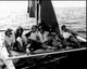 Black and white photo print from Jaws 2 featuring David Elliott, Keith Gordon, Gary Springer, Gigi Vorgan, and Donna Wilkes.