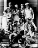 Black and white photo print of The Waltons cast on porch
