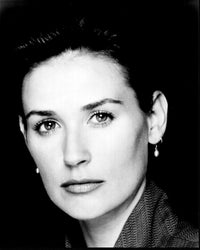 Demi Moore black and white photo print headshot