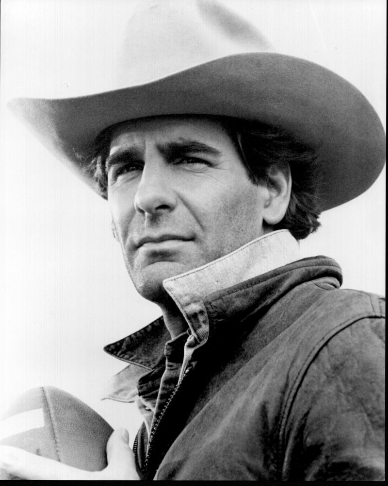 Scott Bakula wearing a cowboy hat in Necessary Roughness black and white photo print.